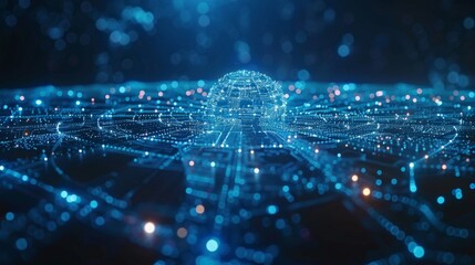 Obraz premium Futuristic Digital Network