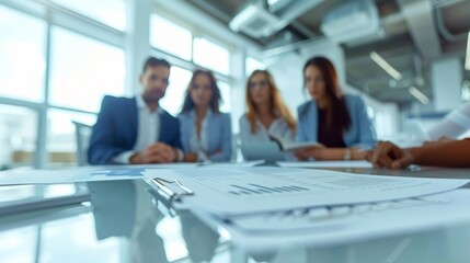 Business Meeting in Modern Office