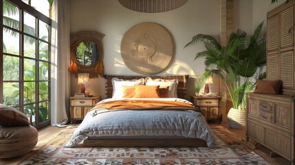 Bohemian Bedroom Interior