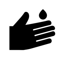 Obraz premium vector Icon of hand washing. Minimalist, Black and White
