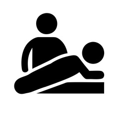 vector Icon of massage. Minimalist, Black and White