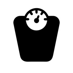 vector Icon of weight scale,. Minimalist, Black and White