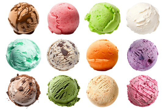 PNG ice-cream food set, transparent background