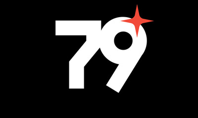 79 Star Logo Orange Modern Light Simple