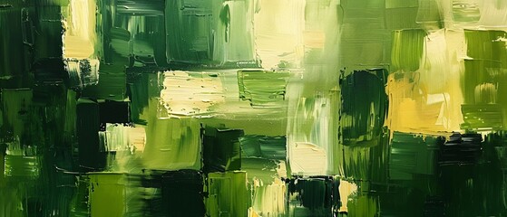 Green and yellow abstract squares.