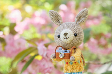 動物のあみぐるみ　旅行