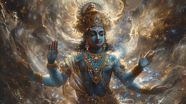 god vishnu images in sky or galaxy god vishnu wallpaper