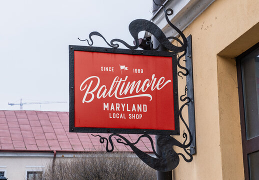 Decorative Metal Sign Mockup