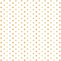 Polka dots, yellow, gold, seamless pattern on white background. minimalist abstract wall arranged diagonally.