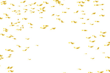 Golden flying confetti celebration background