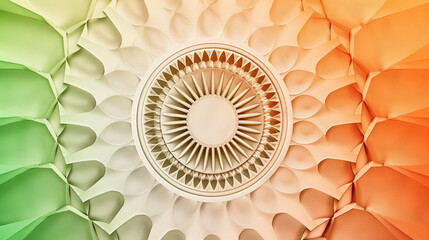 Beautiful mandala design in Indian flag colors, representing national pride and unity.