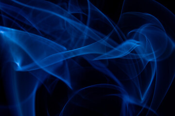 The artwork created from smoke is beautiful and gentle. Taken with a camera that has a high magnification rate.