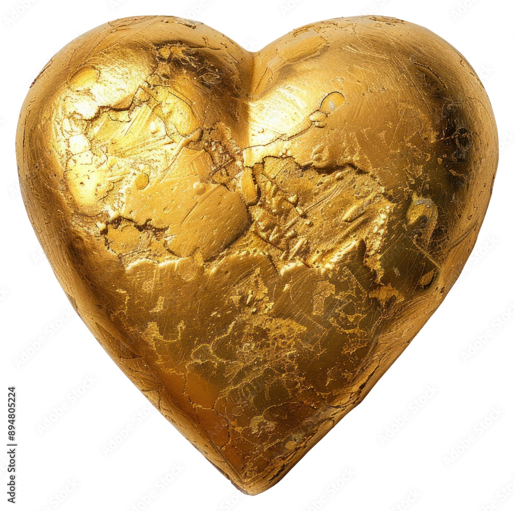 Wall mural golden heart texture element