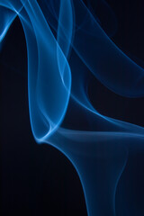 A photo of smoke that has a beautiful billowing appearance. Suitable for making background images.