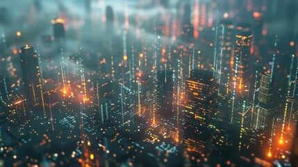 Futuristic Cityscape - Digital Metropolis