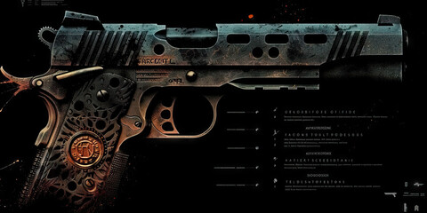 The Cold Hard Facts: A simple graphic of a pistol's parts, labeled for easy reference.