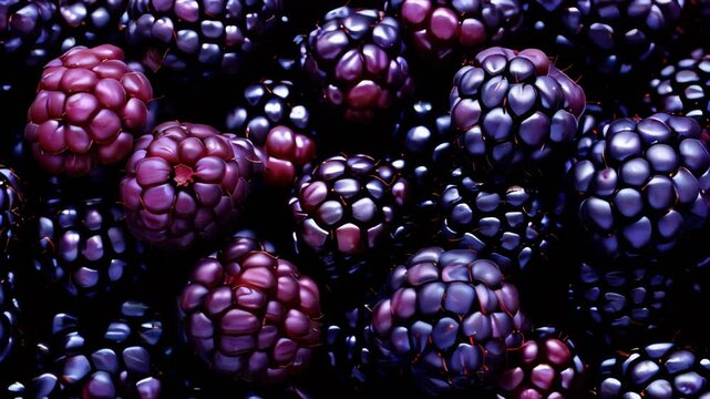 Delicious fresh blackberry fruits background banner for food and beverage marketing collateral