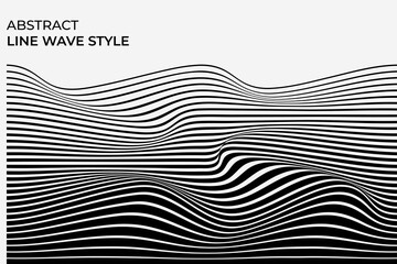 design background lines wave style abstract