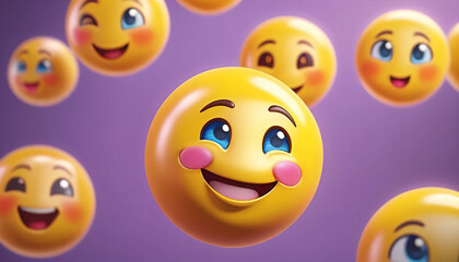 Obraz premium set of smileys