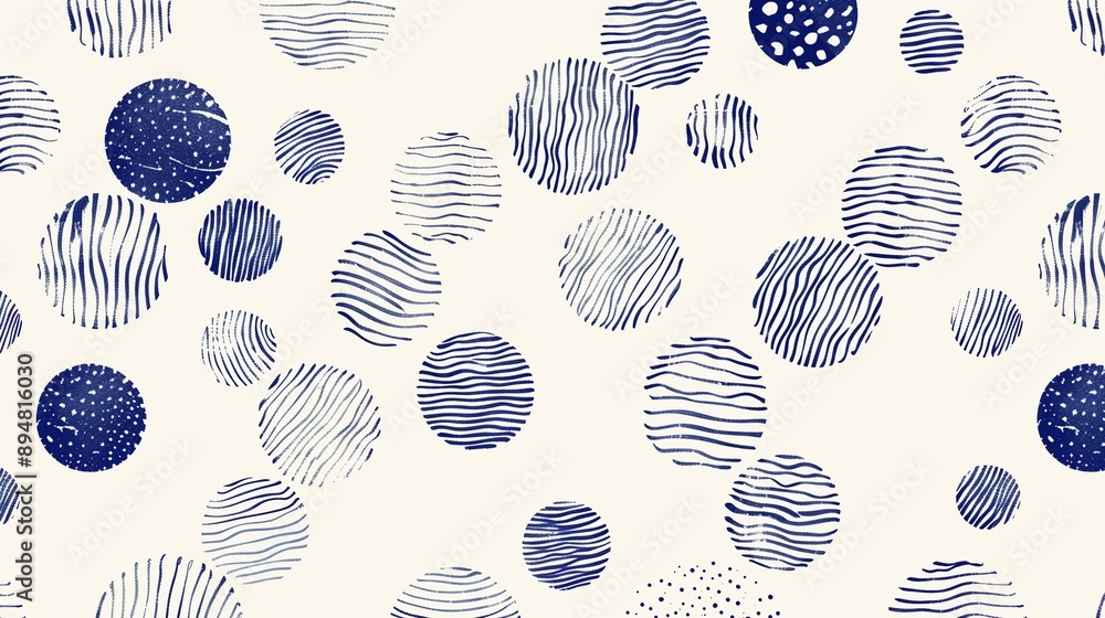 Poster a vibrant representation of diversity and inclusion, showcasing varied patterns within circles symbo