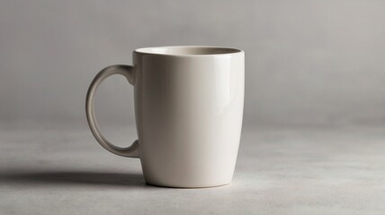 Obraz premium white mug on light background