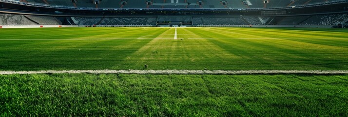 Thrilling soccer pitch backdrop, perfect for game day excitement