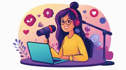 A young influencer engaging with Social Media