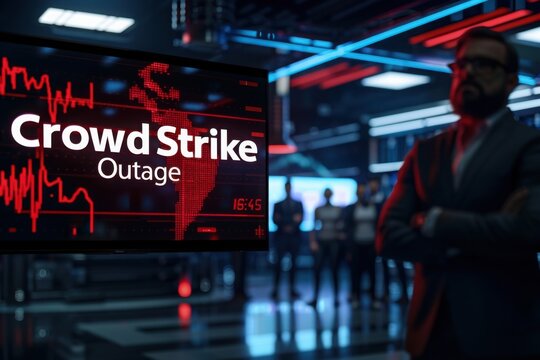CrowdStrike Outage Notification in Office