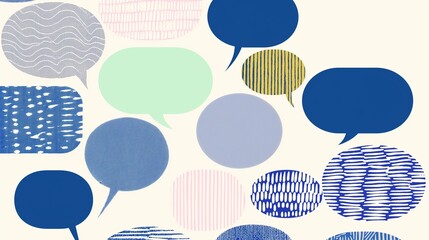 Colorful speech bubbles representing diverse viewpoints and opinions, ideal for illustrating debates, forums, and discussions.