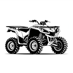 Obraz premium All-Terrain Vehicle Silhouette for Off-Road Sports