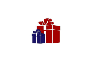 Obraz premium Vector illustration of gift boxes of different colors in minimalistic style