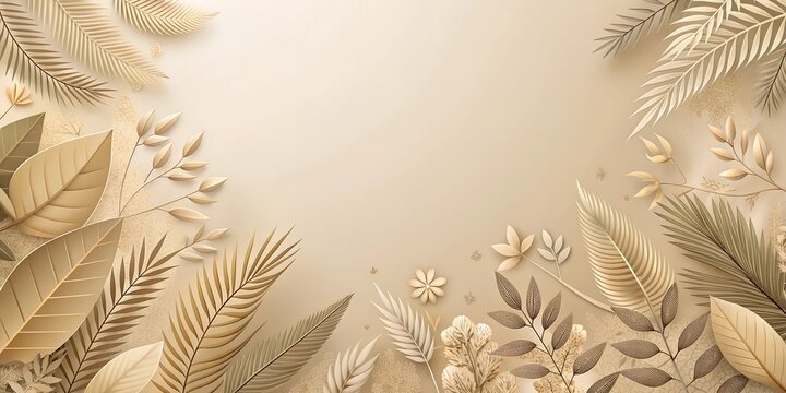 Organic Beige Nature Inspired Background AI-Created Content