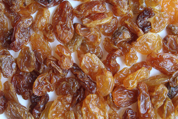 Close up view of raisins, full background texture