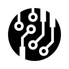 Computer chip icon vector illustration graphic design