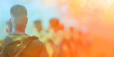 Military Drill: A group of soldiers practicing a drill together