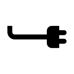 Electrical power plug curved cord