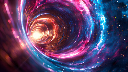 Futuristic light speed concept with vibrant hues abstract. Generative AI