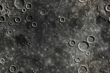 Surface of the Moon seamless texture, black and white