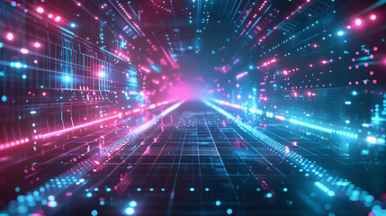 Futuristic retro background of the 80s retro style. Generative AI