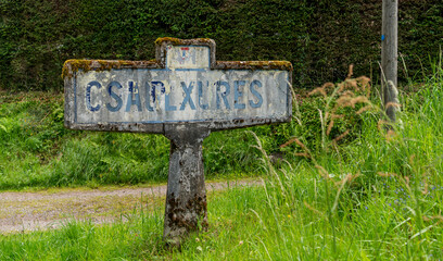 Saulxures town sign
