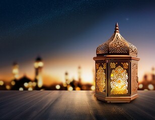 Lanterne orn&eacute;e au cr&eacute;puscule