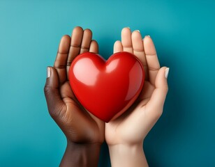 C&oelig;ur tenu entre deux mains