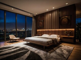 Modern Interior Design for Nighttime Ambiance