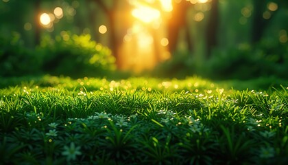 Naklejka premium grass and sunlight
