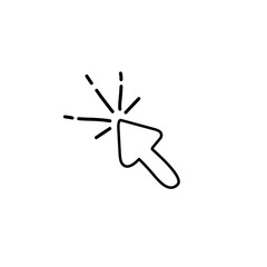 handdrawn click icon