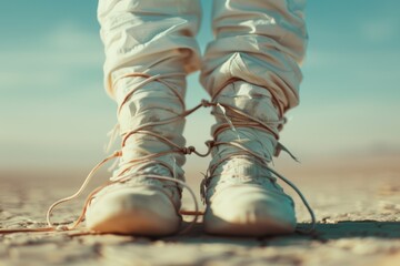 Fetters severing and becoming unlinked, showcasing the final act of liberation, close up, unbound theme, ethereal, composite, desert backdrop