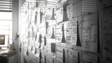 Startup Culture: Time-lapse sequence of day-long brainstorming marathon evolution. Journey from initial concepts to refined proposals, collaborative ideation process in dynamic startup environment.