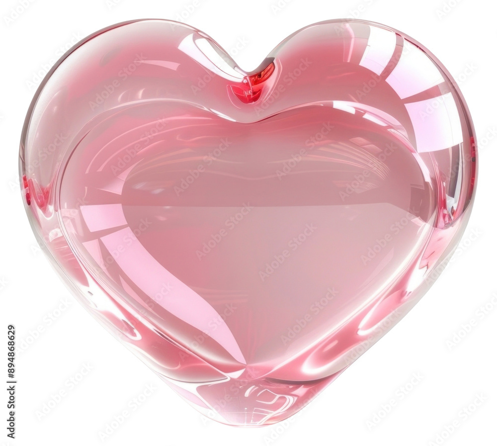 Poster glossy pink heart shape