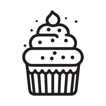recommend clip art:  Hand-drawn cupcake icon with white background