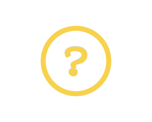 Interrogation Question Mark and Ask Vector - Isolated on White Background